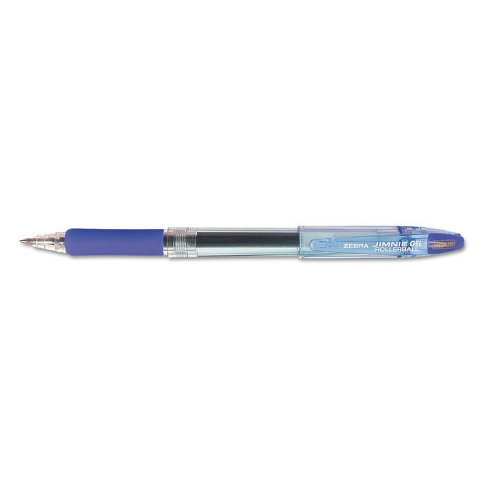 Jimnie Gel Pen, Stick, Medium 0.7 mm, Blue Ink, Smoke Barrel, 12/Pack
