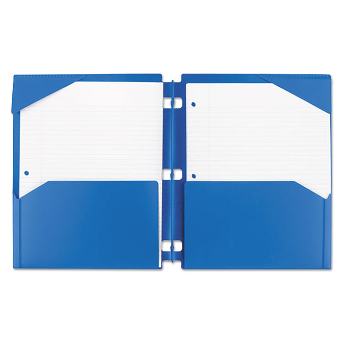 Snap-In Plastic Folder, 20-Sheet Capacity, 11 x 8.5, Assorted, Snap Closure, 4/Set