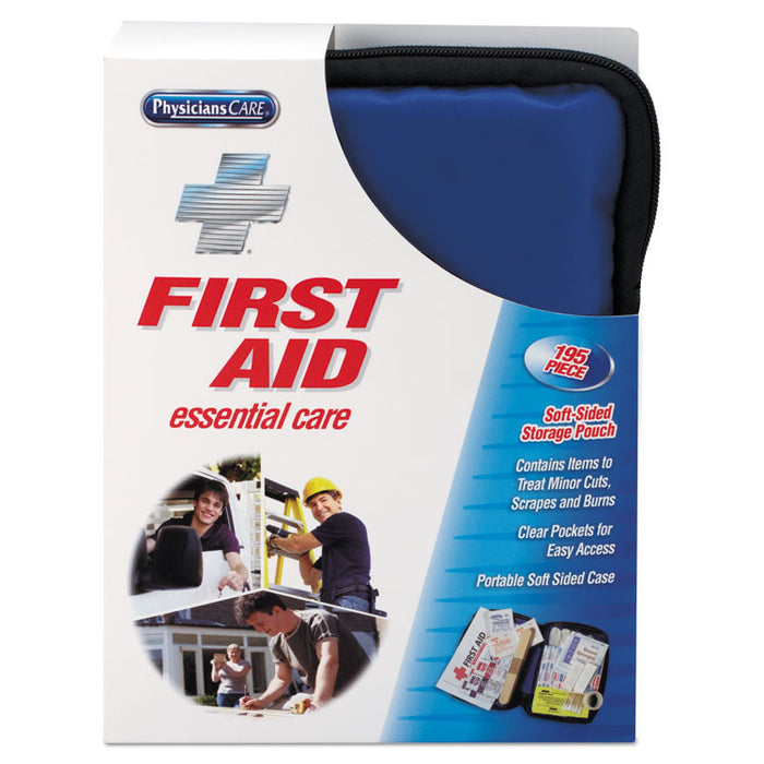 Soft-Sided First Aid Kit for up to 25 People, 195 Pieces, Soft Fabric Case