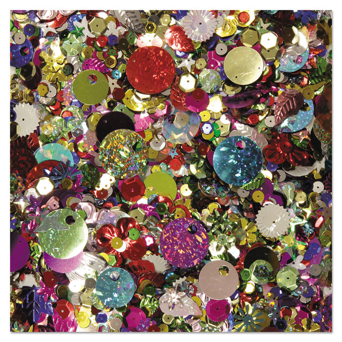 Sequins & Spangles, Assorted Metallic Colors, 4 oz/Pack