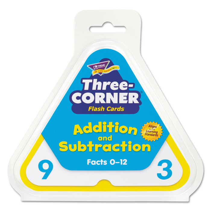 Addition/Subtraction Three-Corner Flash Cards, 6 & Up, 48/Set