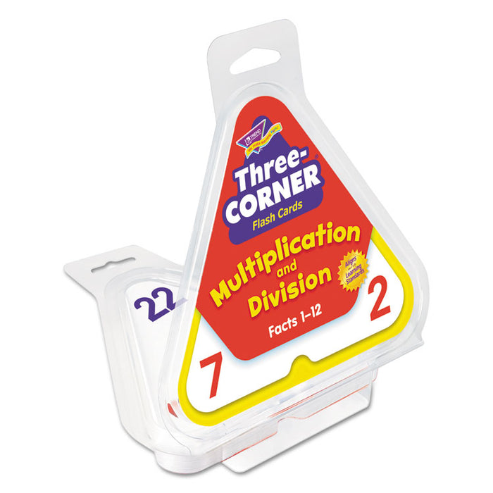 Multiplication/Division Three-Corner Flash Cards, 8 & Up, 48/Set