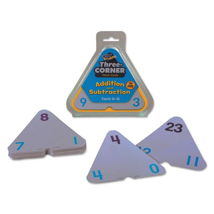 Addition/Subtraction Three-Corner Flash Cards, 6 & Up, 48/Set