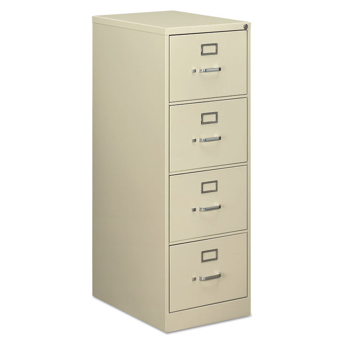 Four-Drawer Economy Vertical File Cabinet, Legal, 18.25w x 25d x 52h, Putty