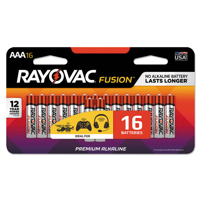 Fusion Advanced Alkaline AAA Batteries, 16/Pack