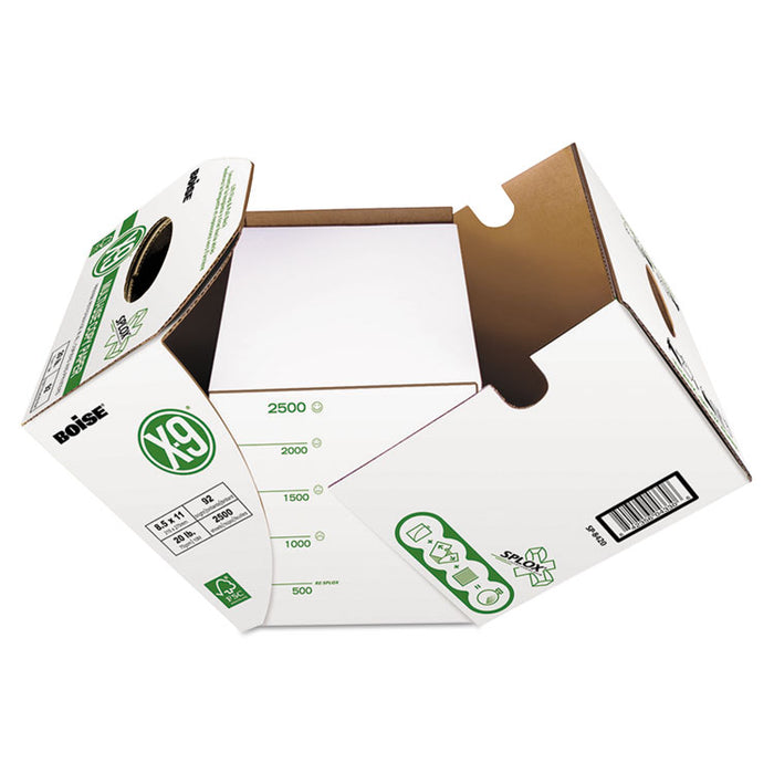 X-9 SPLOX Multi-Use Paper , 92 Bright, 20 lb, 8.5 x 11, White, 2500 Sheets/Carton