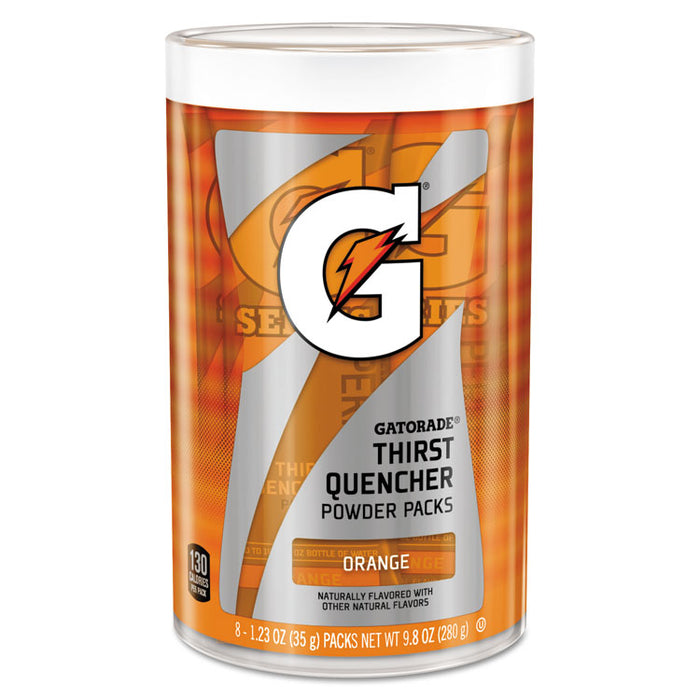 Thirst Quencher Powder Drink Mix, Orange, 1.34oz Stick, Makes 20oz Drink, 64/Carton
