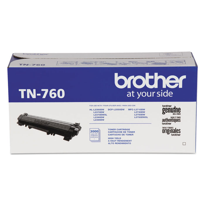 TN760 High-Yield Toner, 3,000 Page-Yield, Black