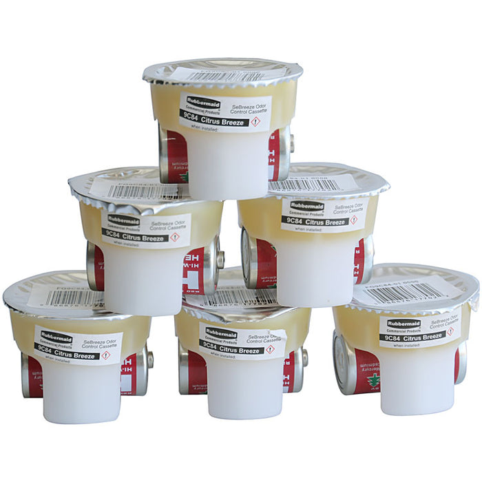 SeBreeze Fragrance Cassette, Citrus Breeze, 1.25 oz Gel, 6/Carton