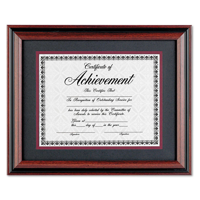 Desk/Wall Photo Frame, Plastic, 11 x 14, 8 1/2 x 11, Rosewood/Black