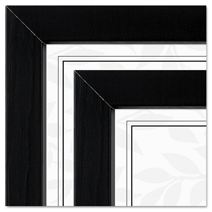 Document/Certificate Frames, Wood, 8 1/2 x 11, Black, Set of Two