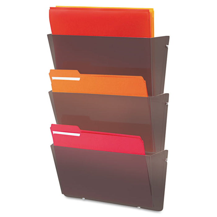 Unbreakable DocuPocket Wall File, Legal Size, 17.5" x 3" x 6.5", Smoke