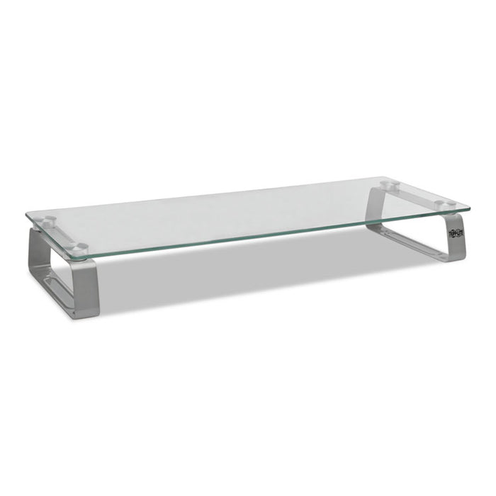 Universal Glass-Top Monitor Riser, 22w x 8d x 3h, Clear
