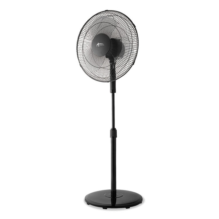 16" 3-Speed Oscillating Pedestal Stand Fan, Metal, Plastic, Black