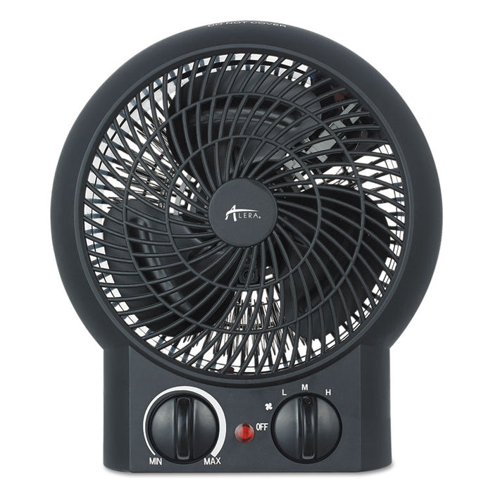 Heater Fan, 1,500 W, 8.25 x 4.37 x 9.5, Black