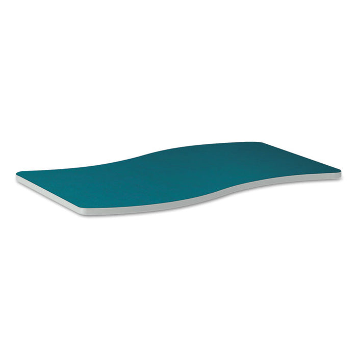 Build Ribbon Shape Table Top, 54w x 30d, Blue Agave