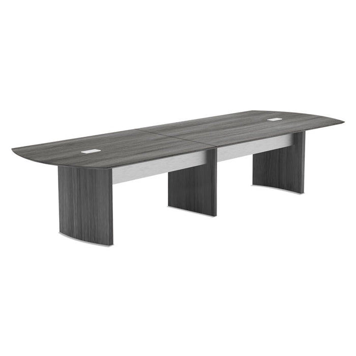 Medina Conference Table Top, Half-Section, 84 x 48, Gray Steel