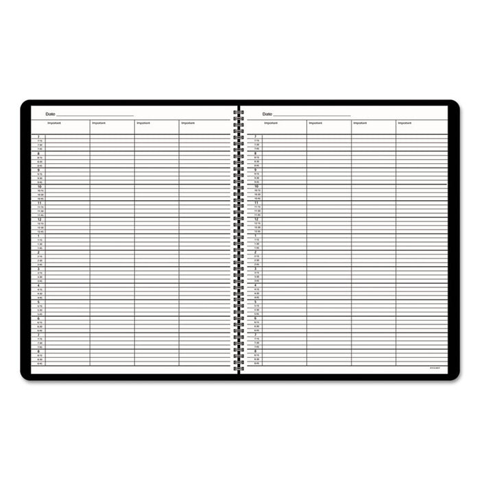 Four-Person Group Undated Daily Appointment Book, 10 7/8 x 8 1/2, White,