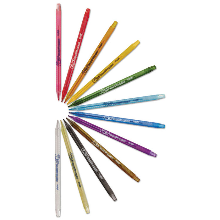 Scented Twistable Colored Pencils, Assorted Lead/Barrel Colors, 12/Pack