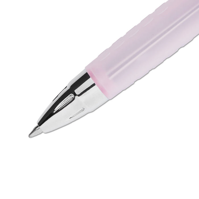 207 Office Pack Gel Pen, Retractable, Medium 0.7 mm, Black Ink, Pink Barrel, 36/Pack