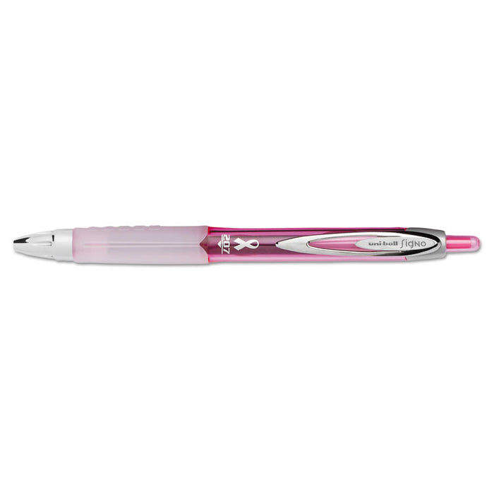 207 Office Pack Gel Pen, Retractable, Medium 0.7 mm, Black Ink, Pink Barrel, 36/Pack