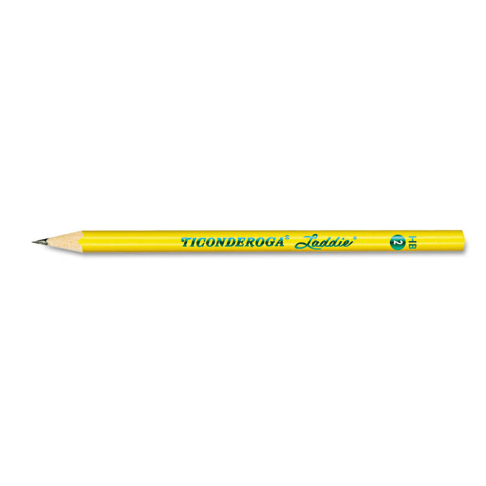 Ticonderoga Laddie Woodcase Pencil, HB (#2), Black Lead, Yellow Barrel, Dozen