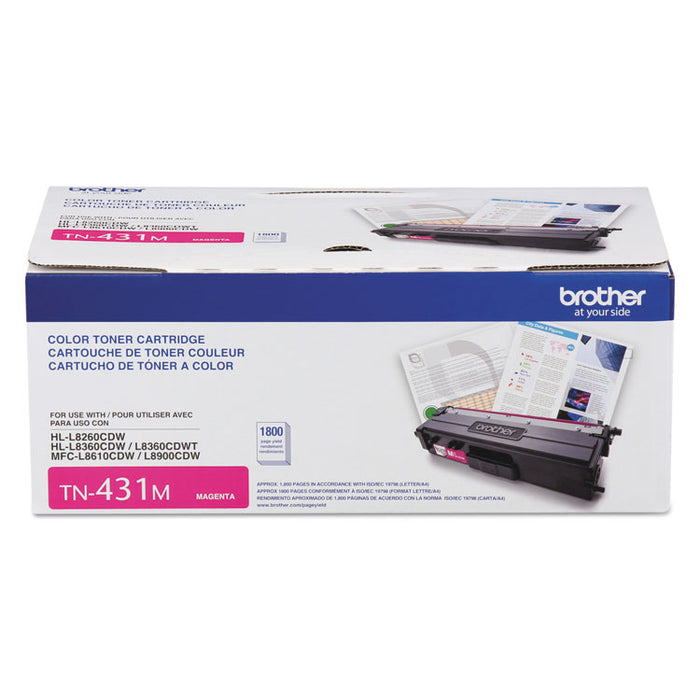 TN431M Toner, 1,800 Page-Yield, Magenta