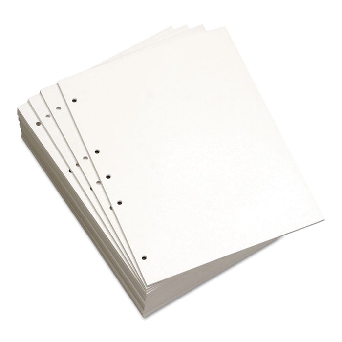 Custom Cut-Sheet Copy Paper, 92 Bright, 5-Hole, 20lb, 8.5 x 11, White, 500/Ream