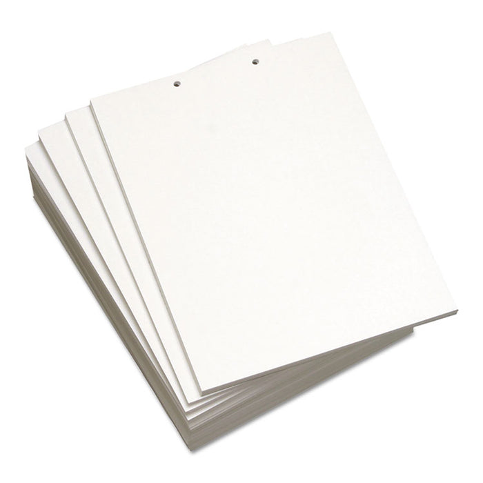 Custom Cut-Sheet Copy Paper, 92 Bright, 2-Hole, 20lb, 8.5 x 11, White, 500 Sheets/Ream, 5 Reams/Carton