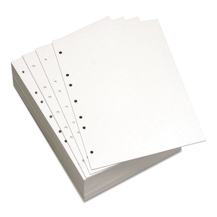 Custom Cut-Sheet Copy Paper, 92 Bright, 7-Hole Side Punched, 20 lb Bond Weight, 8.5 x 11, White, 500/Ream