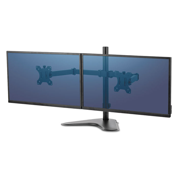 Professional Series Freestanding Dual Horizontal Monitor Arm, For 30" Monitors, 35.75" x 11" x 18.25", Black, Supports 17 lb