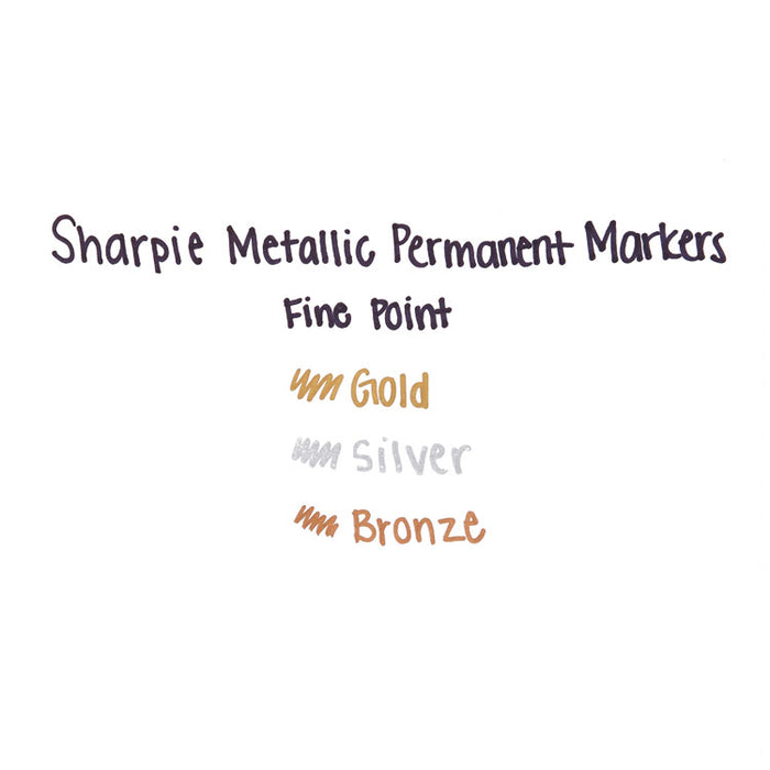 Metallic Fine Point Permanent Markers, Bullet Tip, Bronze