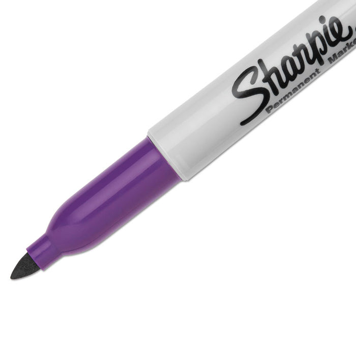 Fine Tip Permanent Marker, Purple, Dozen