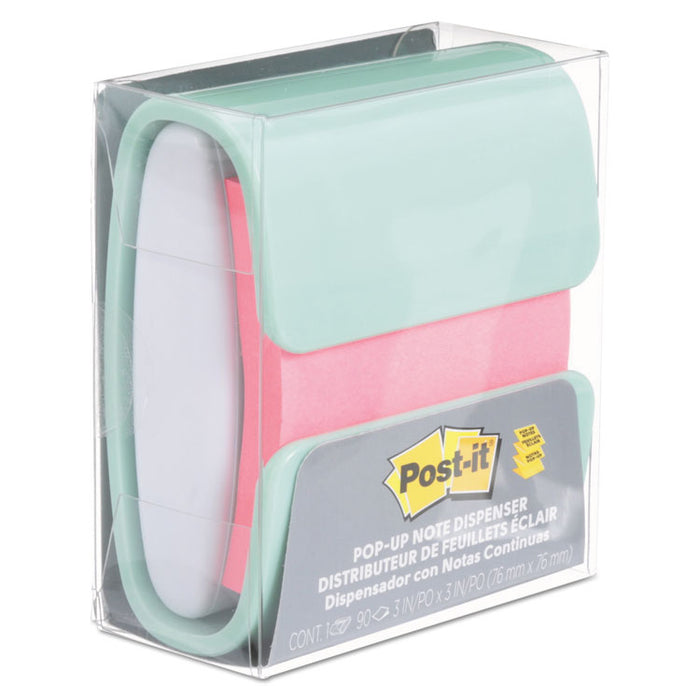Wrap Dispenser, For 3 x 3 Pads, White/Mint