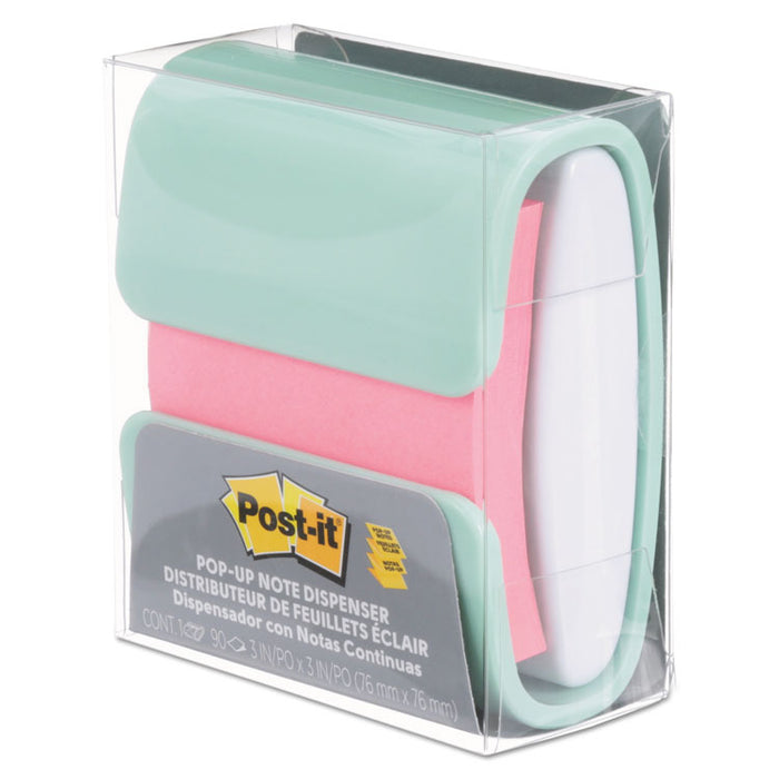 Wrap Dispenser, For 3 x 3 Pads, White/Mint