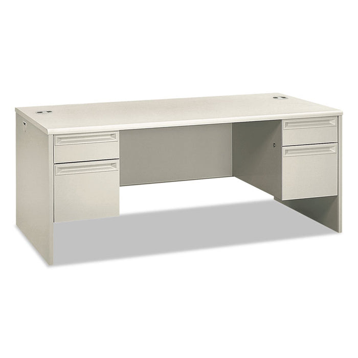 38000 Series Double Pedestal Desk, 72" x 36" x 30", Light Gray/Silver