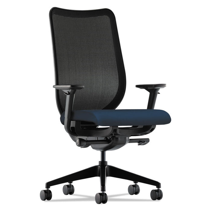 Nucleus Series Work Chair, ilira-Stretch M4 Back, Supports Up to 300 lb, 17" to 22" Seat Height, Navy Seat/Back, Black Base