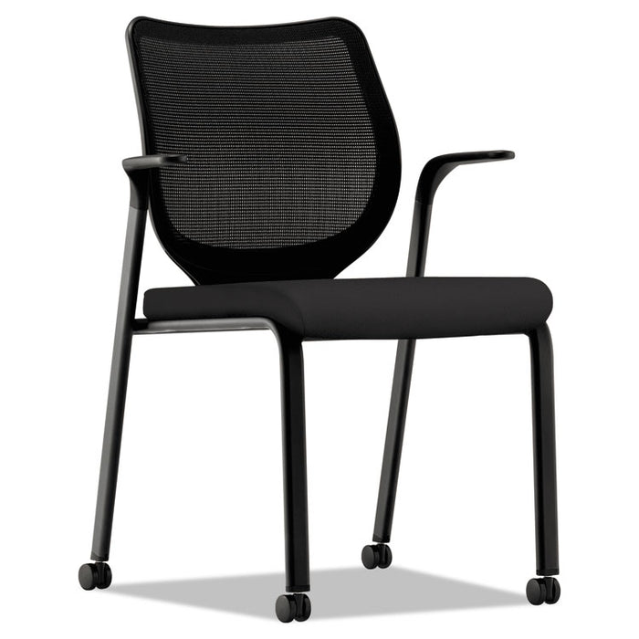 Nucleus Series Multipurpose Stacking Chair, ilira-Stretch M4 Back, Supports Up to 300 lb, Black