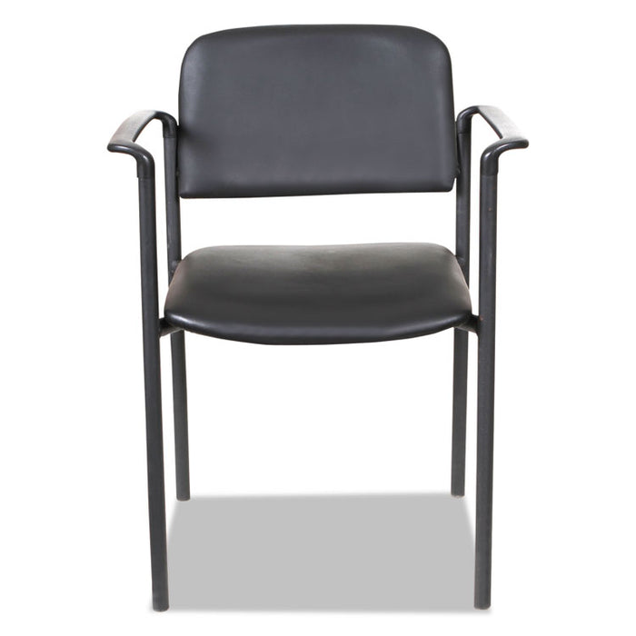 Alera Sorrento Series Stacking Guest Chair, Black Seat/Black Back, Black Base, 2/Carton
