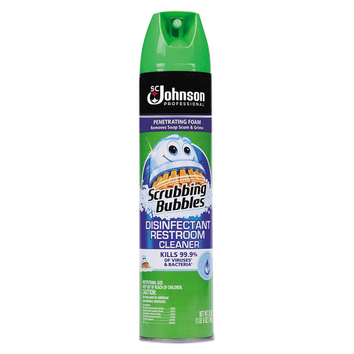 Disinfectant Restroom Cleaner, Clean Fresh Scent, 25 oz Aerosol Can