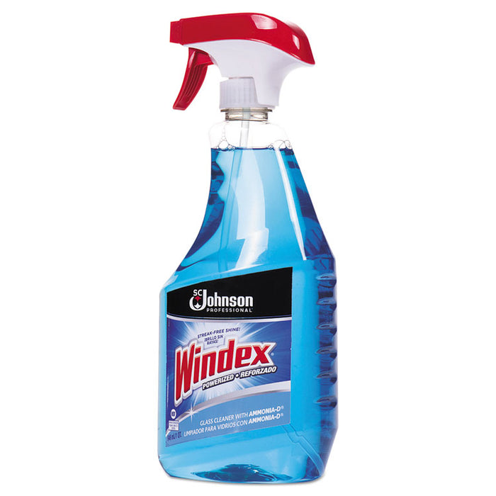 Glass Cleaner with Ammonia-D, 32oz Capped Bottle with Trigger