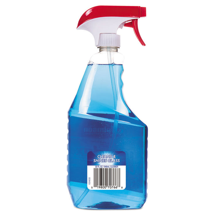 Glass Cleaner with Ammonia-D, 32oz Capped Bottle with Trigger, 12/Carton