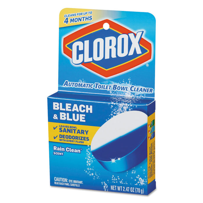 Bleach & Blue Automatic Toilet Bowl Cleaner, Rain Clean, 2.47oz Tablet, 12/CT
