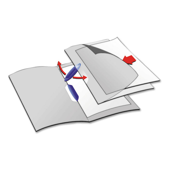 Swingclip Clear Report Cover, Letter Size, Black Clip, 25/Box