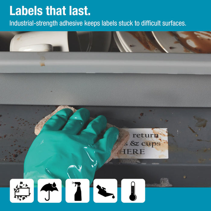 LW Durable Shelving Labels, 1" x 3.5", 100/Roll