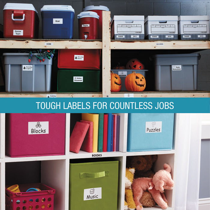 LW Durable Shelving Labels, 1" x 3.5", 100/Roll