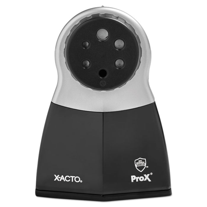 ProX Classroom Electric Pencil Sharpener, AC-Powered, 5.75" x 10.5" x 7.5", Silver/Black