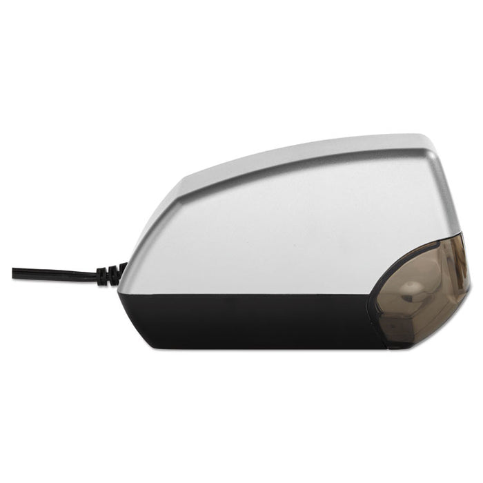 Helix Office Electric Pencil Sharpener, AC-Powered, 3" x 6.5" x 4.5", Silver/Black