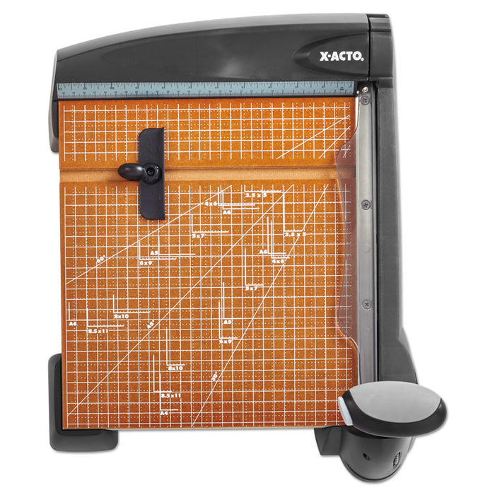 12-Sheet Laser Guillotine Trimmer, 2" Cut Length, Wood Base, 12 x 12