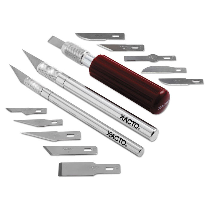 Knife Set, 3 Knives, 10 Blades, Carrying Case